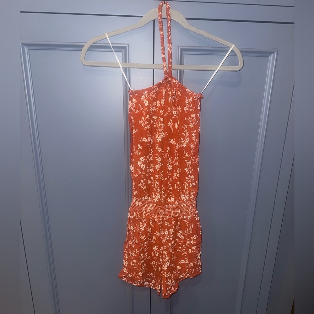 Adorable Ragdoll & Rockets burnt orange romper